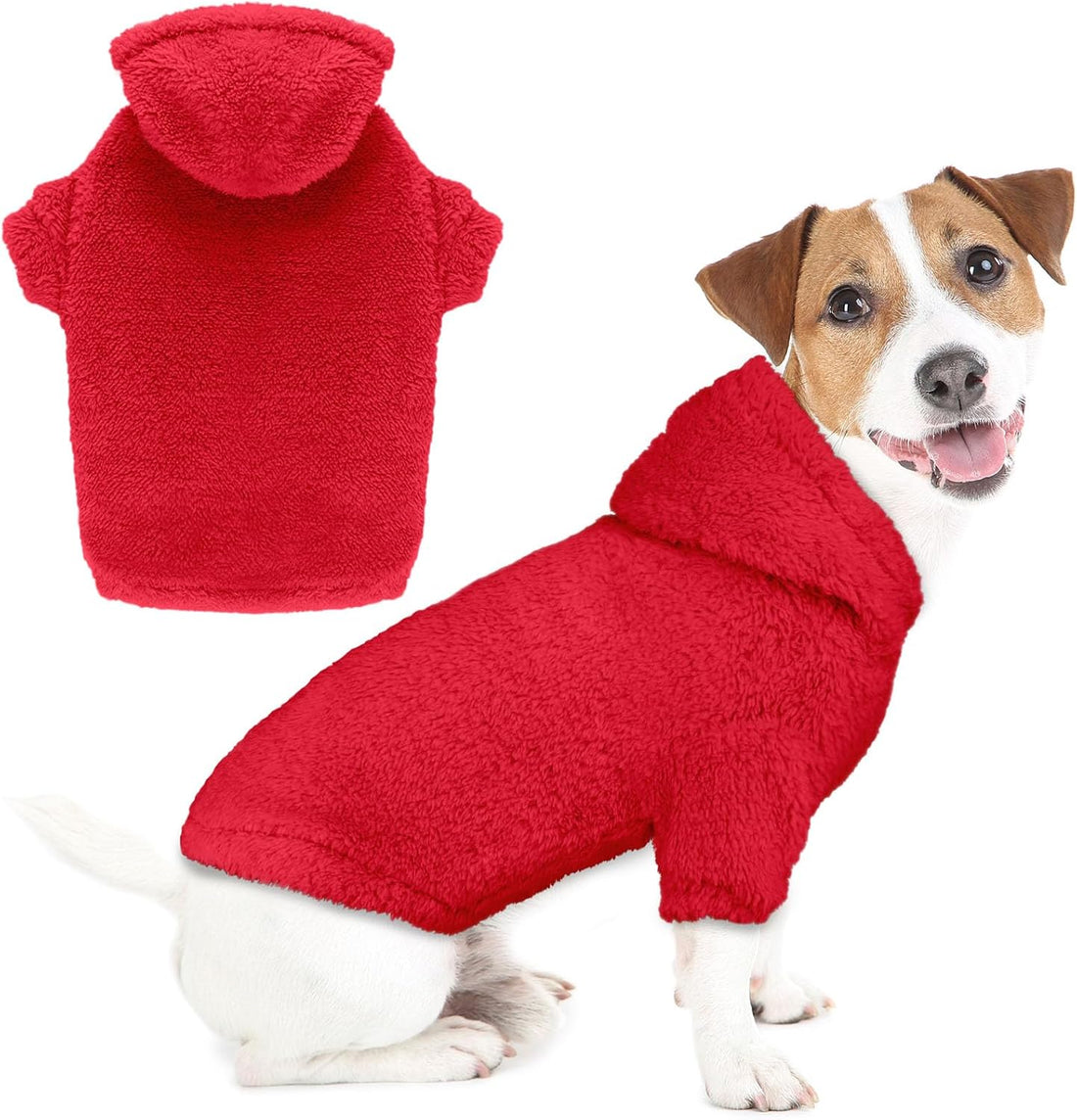 Fuzzy Dog Sweaters for Large Dogs Pet Hoodie Clothes Warm Soft Pet