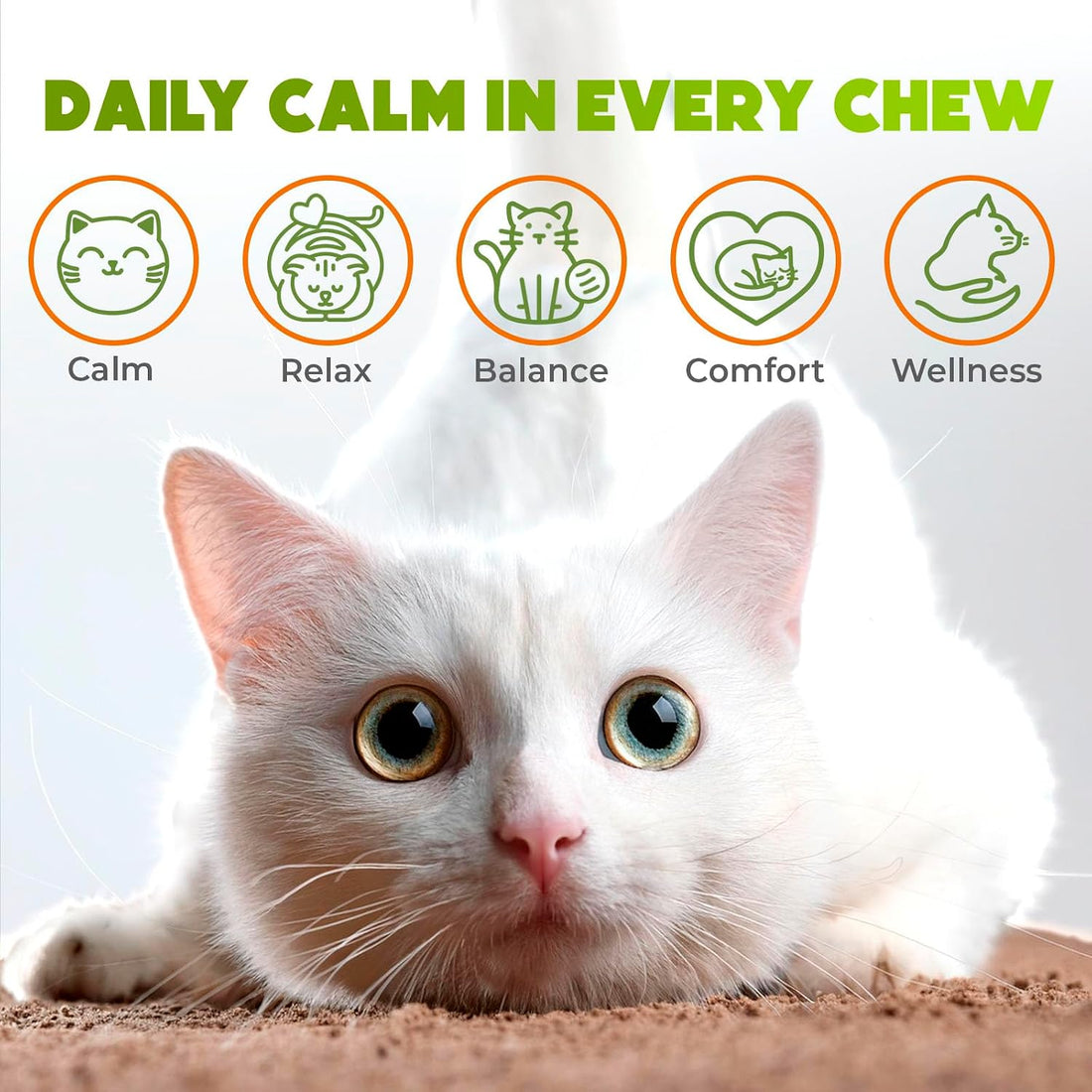 ZENO Calming Chews for Cats, Hemp Anxiety Relief with Melatonin