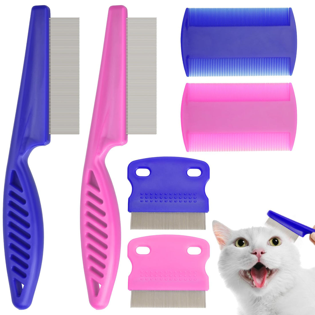 CAPHONT Flea Comb for Cats with Handle