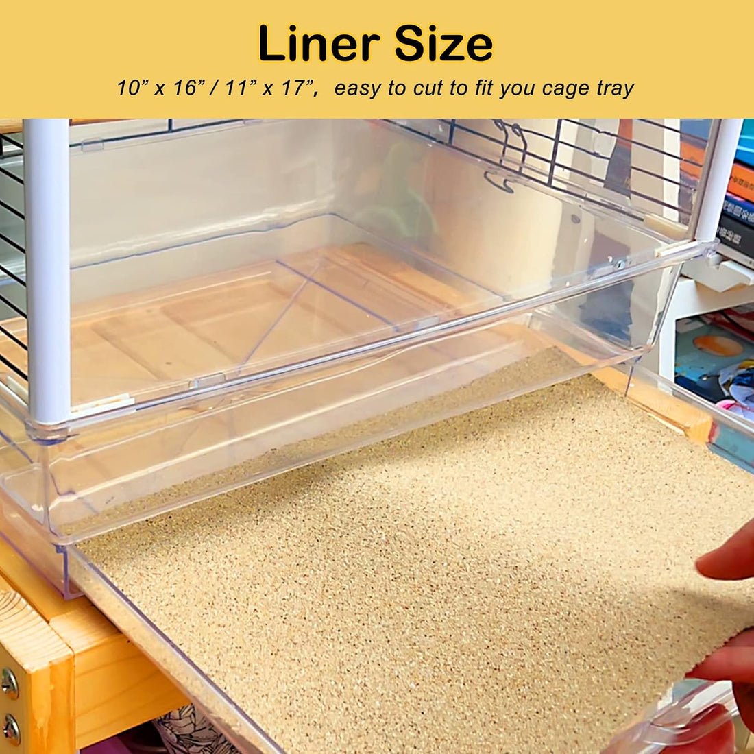 S&X Bird Cage Liners 17 x 11in, 10-Pack