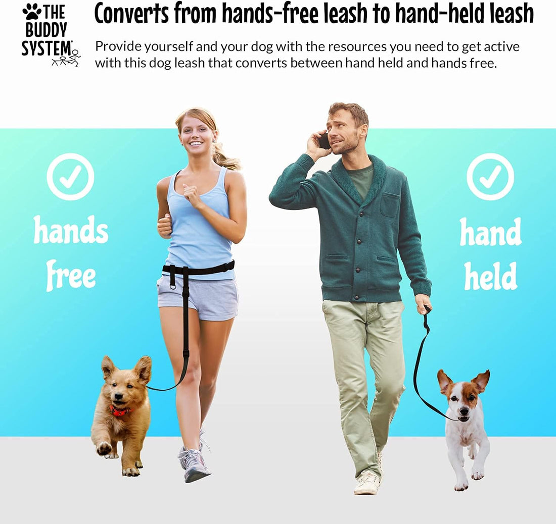 The Buddy System - Hands Free Dog Leash - Small Dog, Large Belt