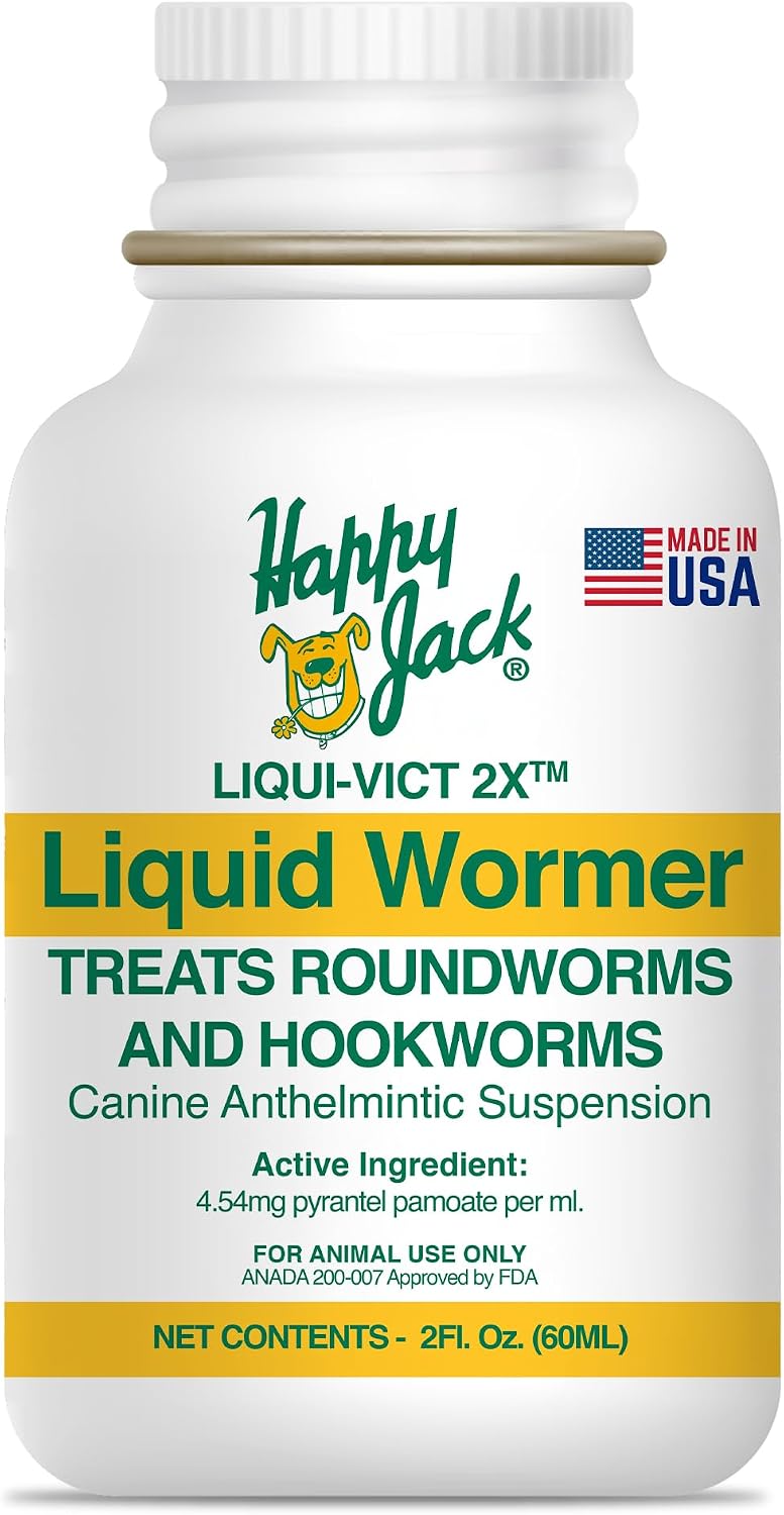 Happy Jack Liqui-Vict 2X Liquid Dog Dewormer for Large