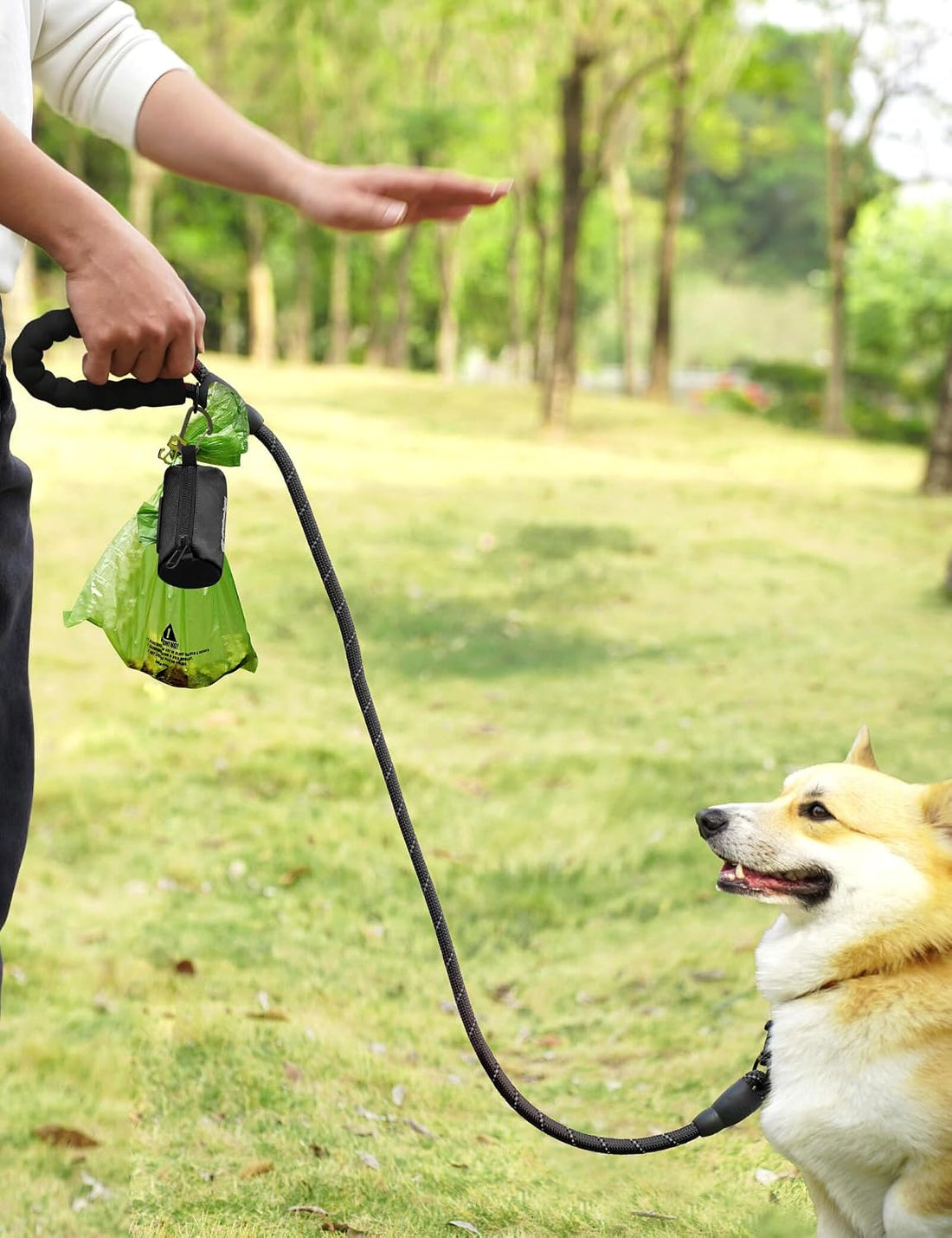 Gobeigo Dog Poop Bag Holder for Leash, Large Opening for Easy Pull Out