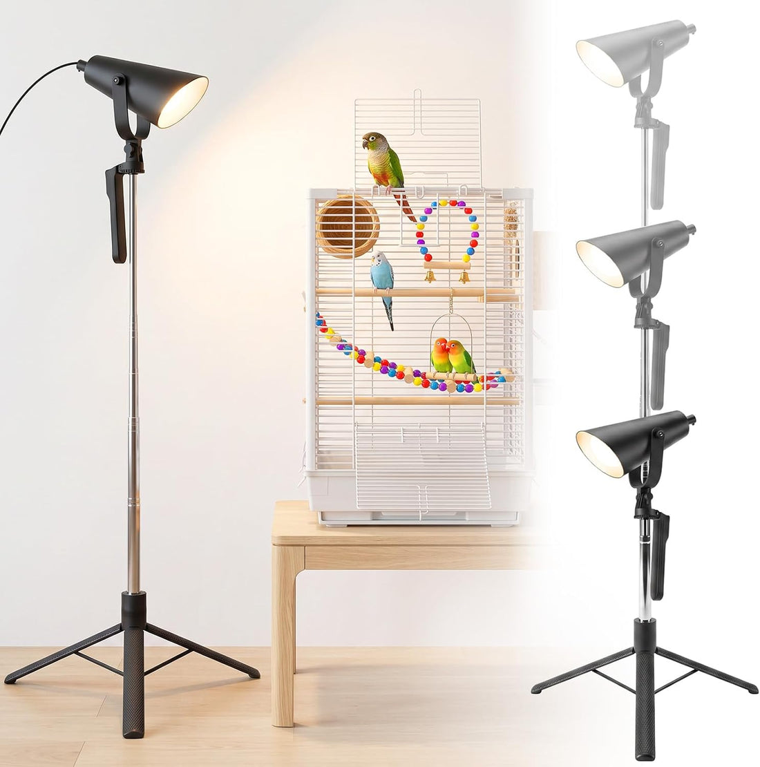 UVB 2.4 Bird Light with Adjustable Tripod Stand