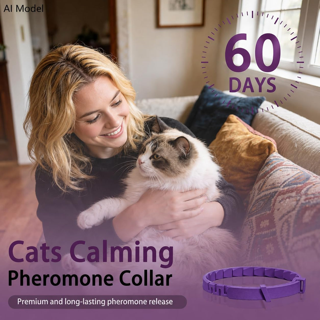 Cat Calming Collars, Pheromone Collar for Cats