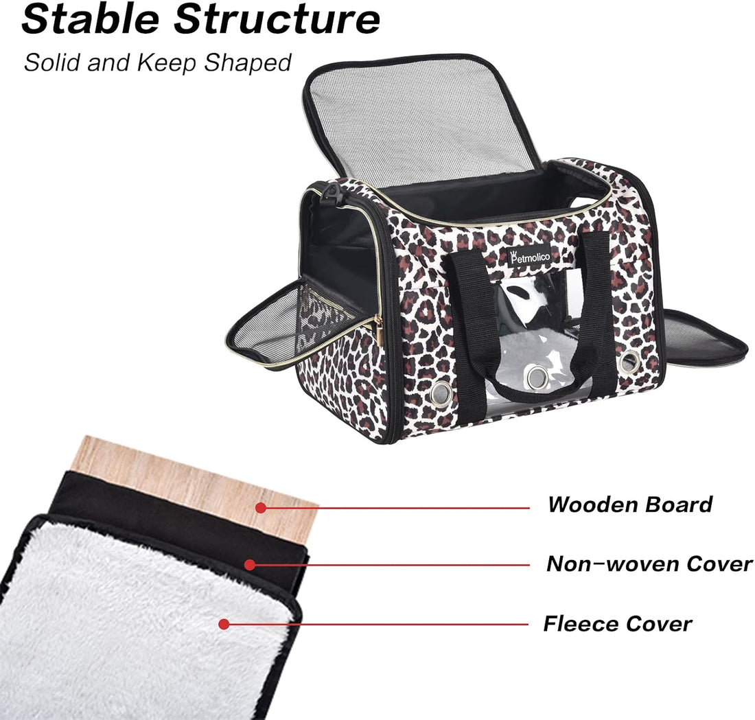 Petmolico Cat Carrier Soft-Sided Airline Approved, Medium