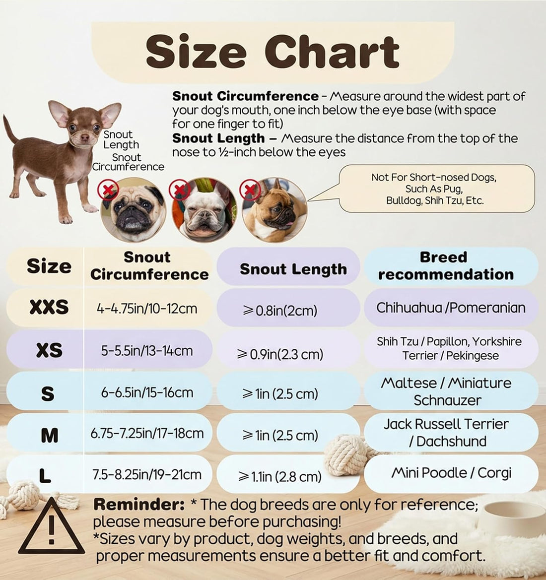 1 Pcs Muzzle for Shih Tzu for Grooming