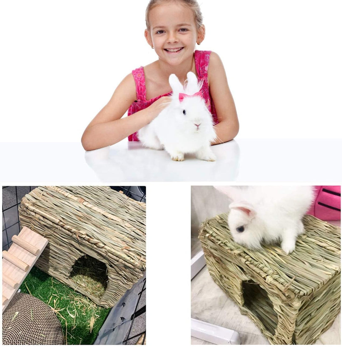 HERCOCCI Extra Large Grass House for Rabbit