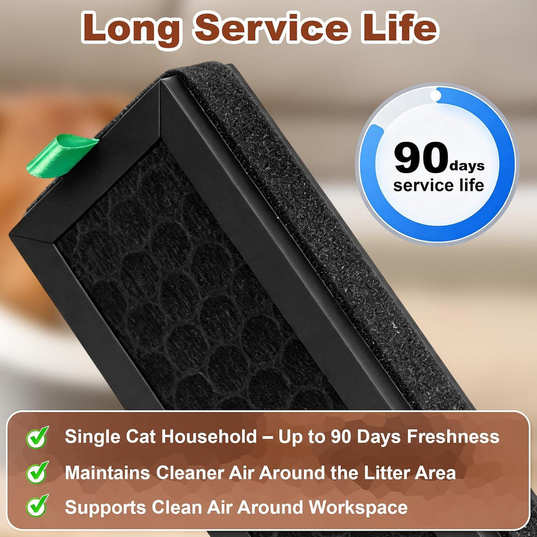 2Pcs Carbon Filters Compatible with Petbibro Luma Pet Self Clean