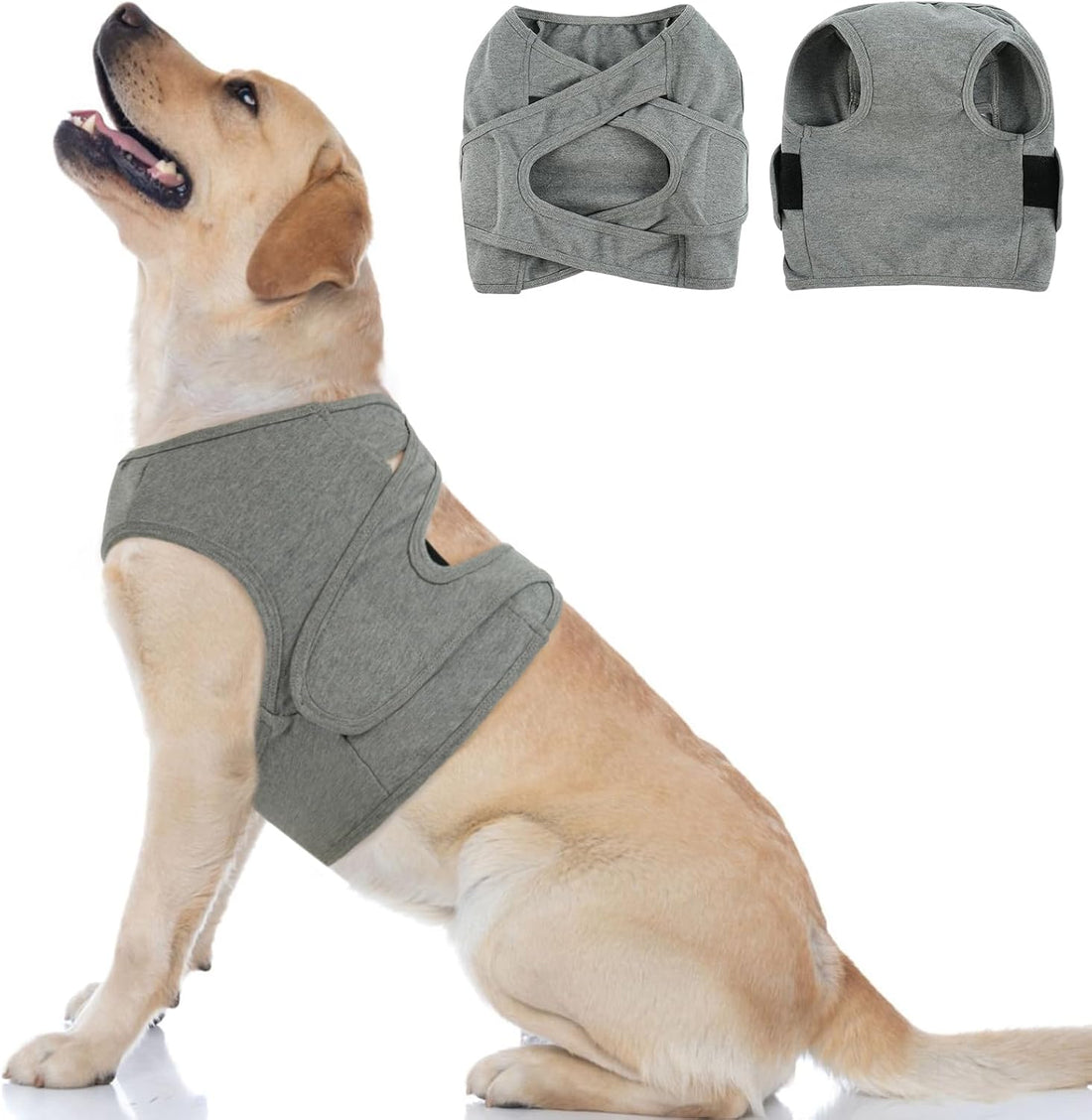BRKURLEG Chest Recovery Suit for Dogs, Chest Wound Cover, Grey XL