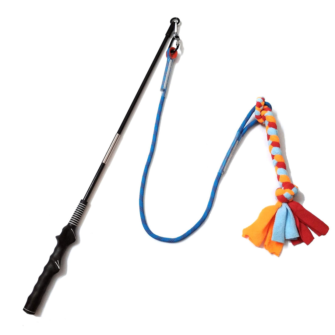 Interactive Flirt Pole Toy for Dogs Chase and Tug of War,Durable