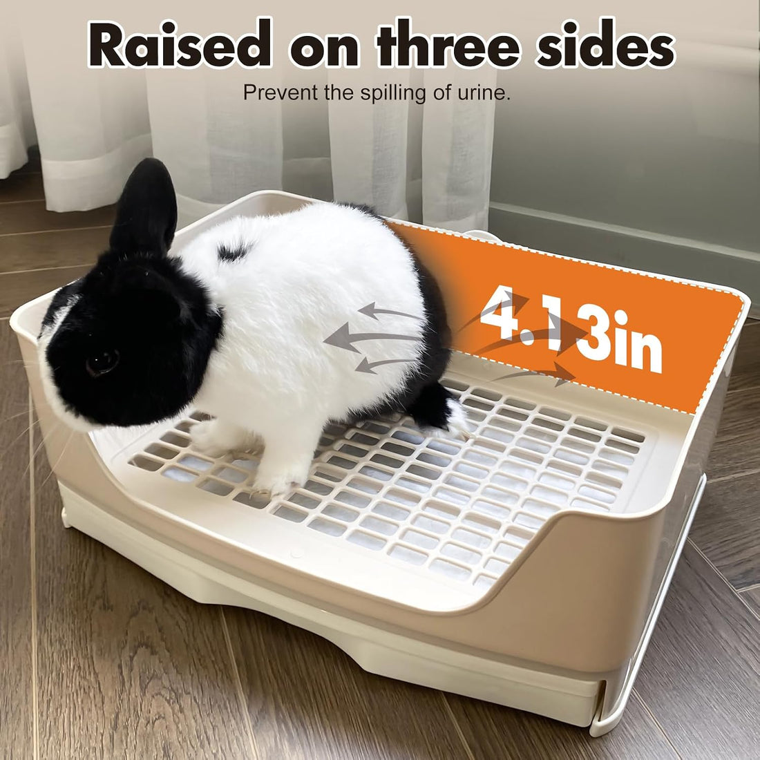Large Rabbit Litter Box Bunny Potty Training Corner Litter Pan