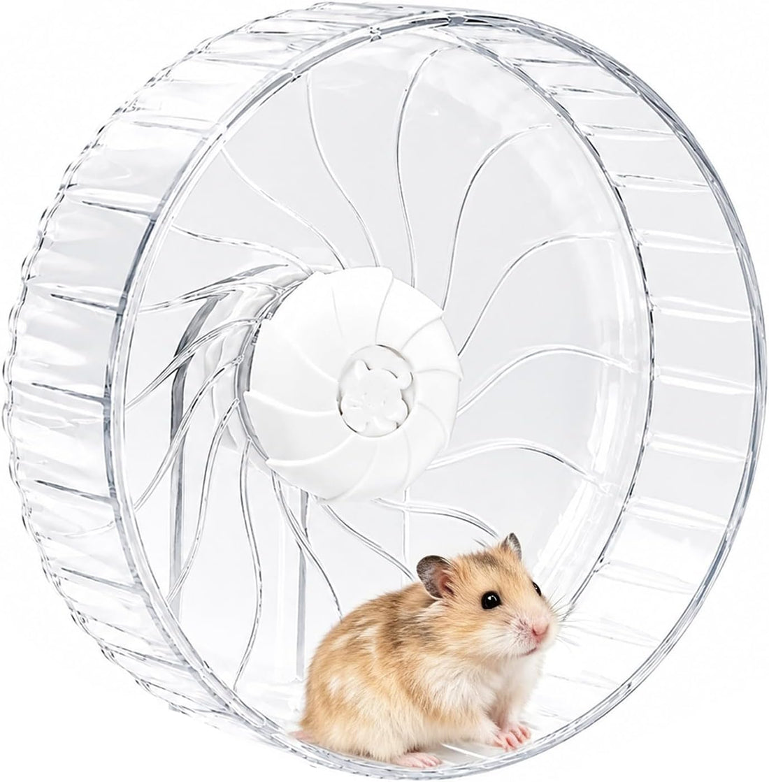 8 inch Silent Hamster Wheel, Stand-Free Cage Spinner, Blue