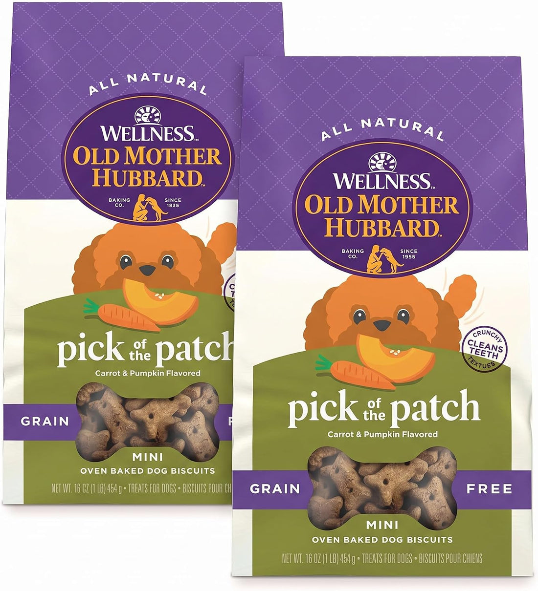 Old Mother Hubbard Wellness P-Nuttier Dog Biscuits, Natural