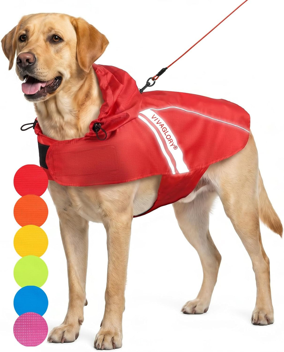 VIVAGLORY Dog Raincoat Wetoff Dog Rain Coat, S