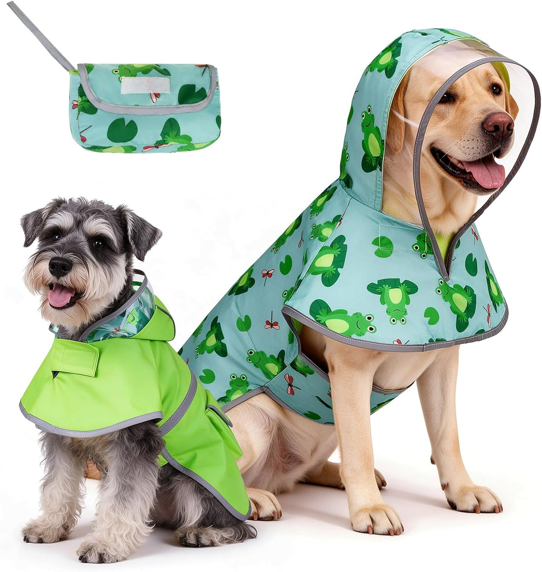 KOOLTAIL 2-in-1 Reversible Large Dog Raincoat