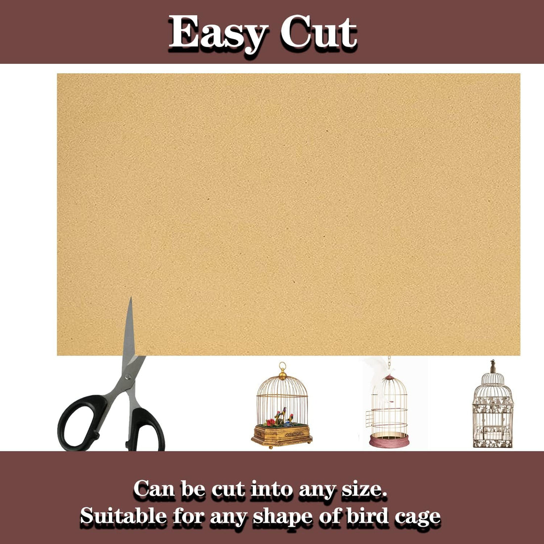 30 Pack Bird Cage Liners, 11x17 Inch Sand Paper Bird Cage Accessories