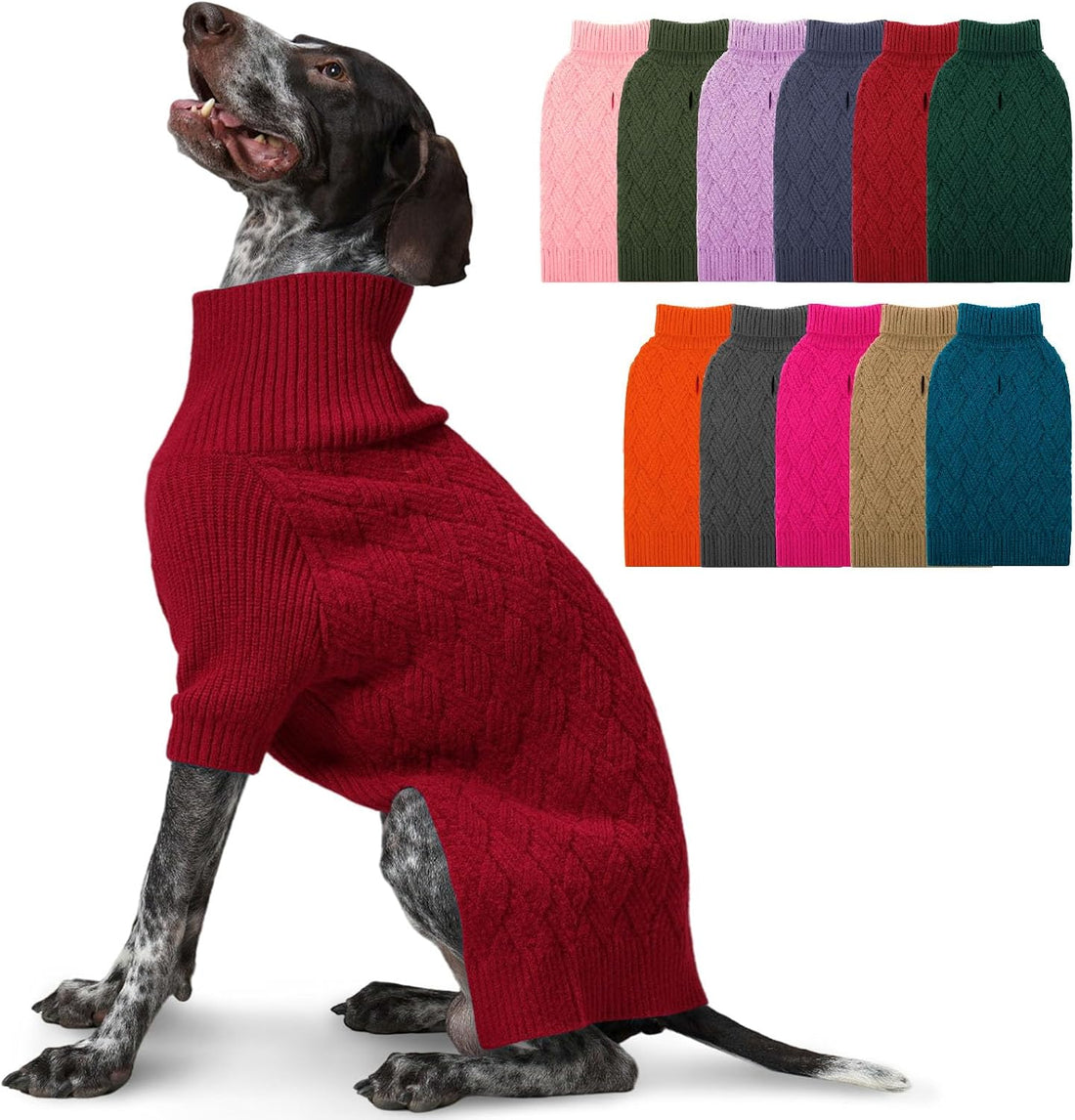 Small Dog Sweater, Turtleneck Dog Christmas Sweater