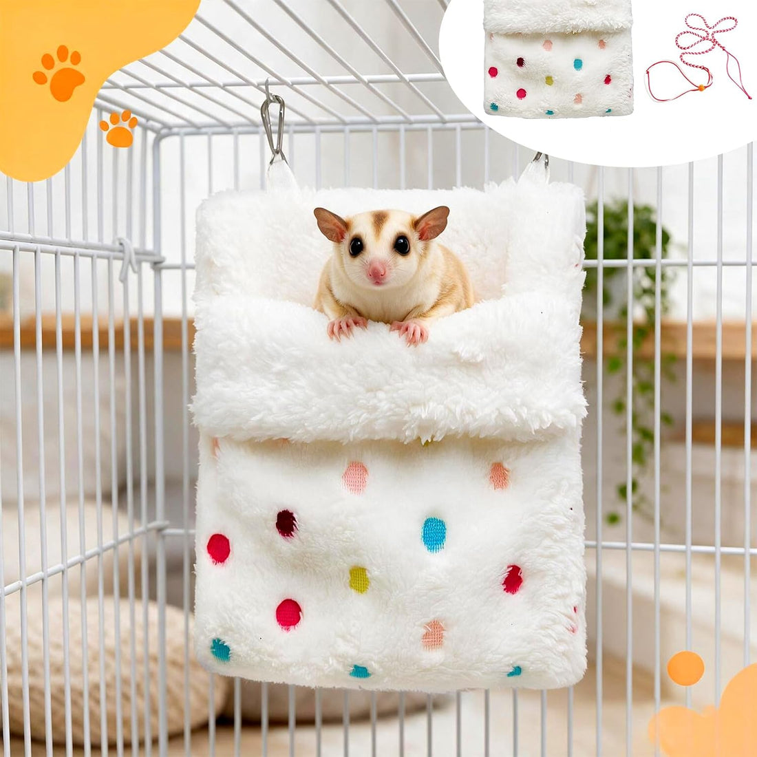 Sugar Glider Pouch and Hamster Leash Set