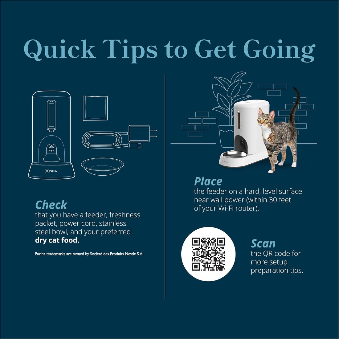 Petivity Smart Feeder for Cats App-Controlled, Multi-Cat Tracking