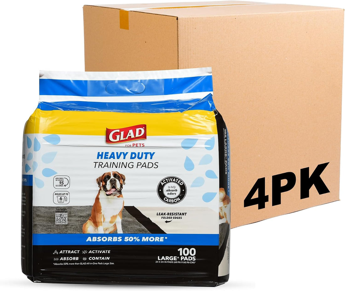Glad for Pets XL Charcoal Training Pads, Heavy Duty, 24x24 in