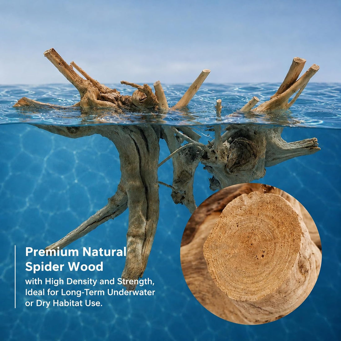 Natural Driftwood for Aquarium, Spider Wood Fish Tank Decor