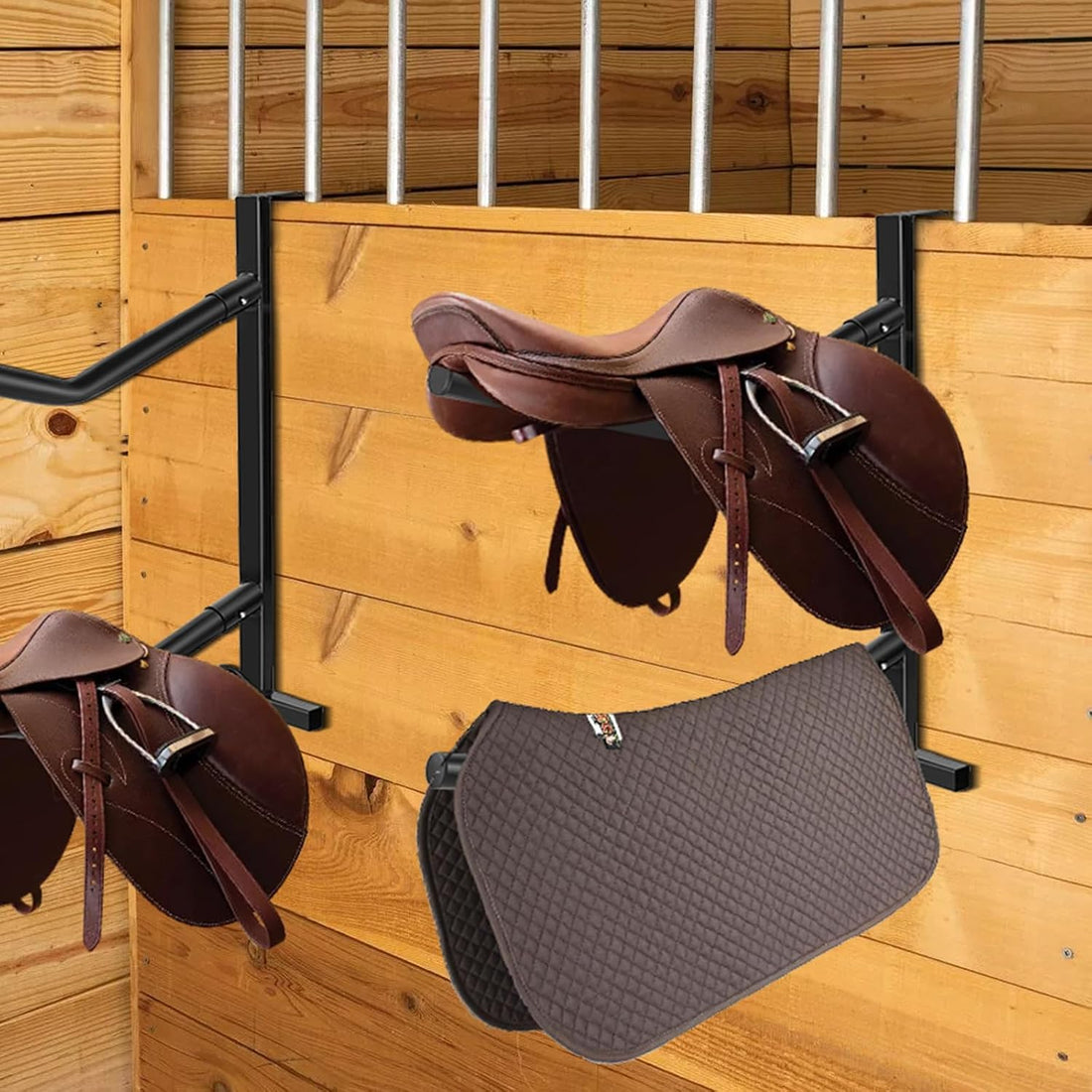 2 Pack Portable Saddle Rack,Heavy Duty Removable Saddle Rack Stand