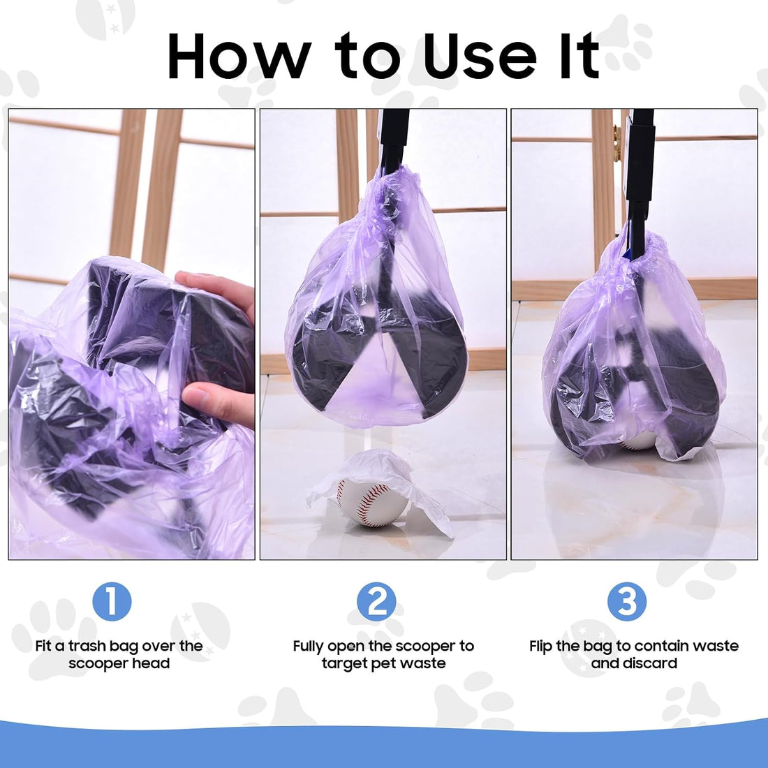 27.56" Pooper Scooper for Dogs, Foldable & Durable Poop Scooper