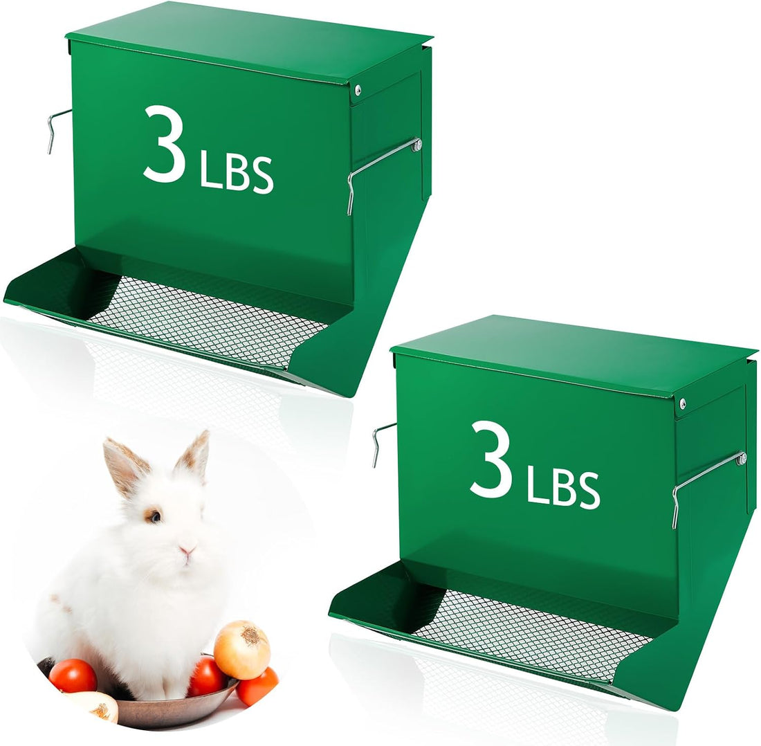 Maxcheck 2 Pcs Rabbit Feeder for Cages
