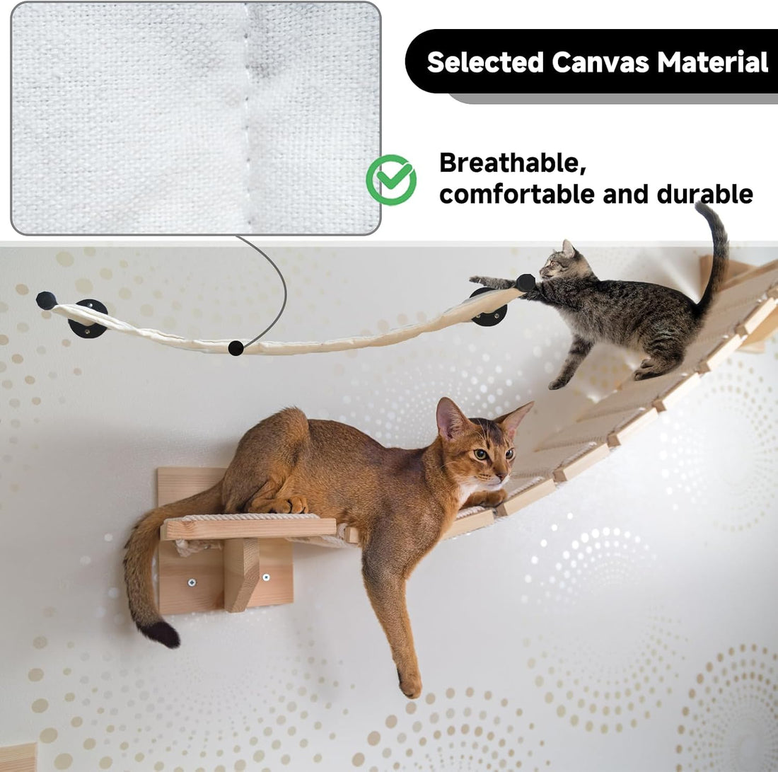 Cat Hammock Wall Mounted, Wall Mounted Cat Shelves, 35.43 x 12.99 in