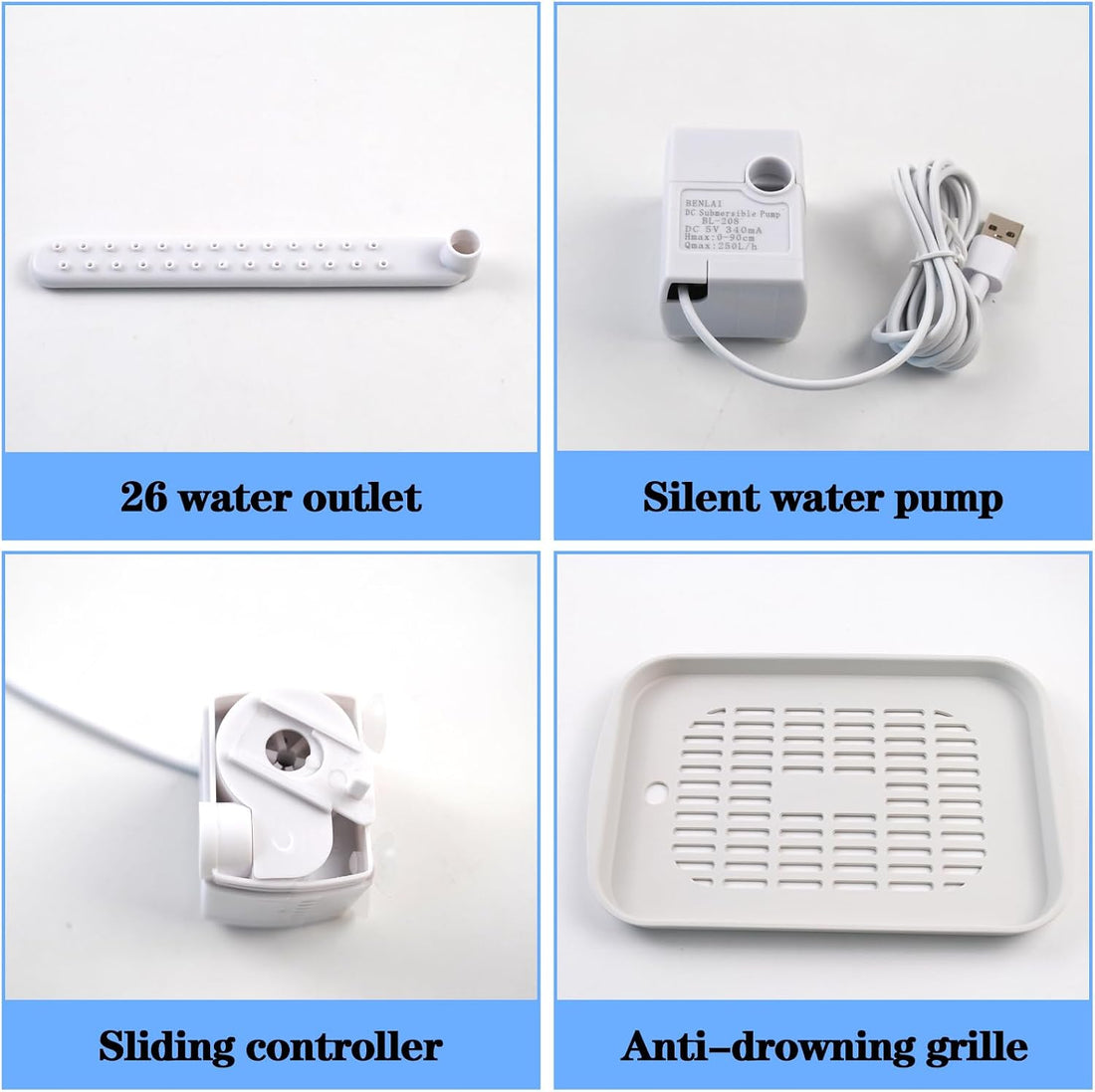 MUYG Automatic Bird Shower with Pump,Electric Bird Bath for Cage