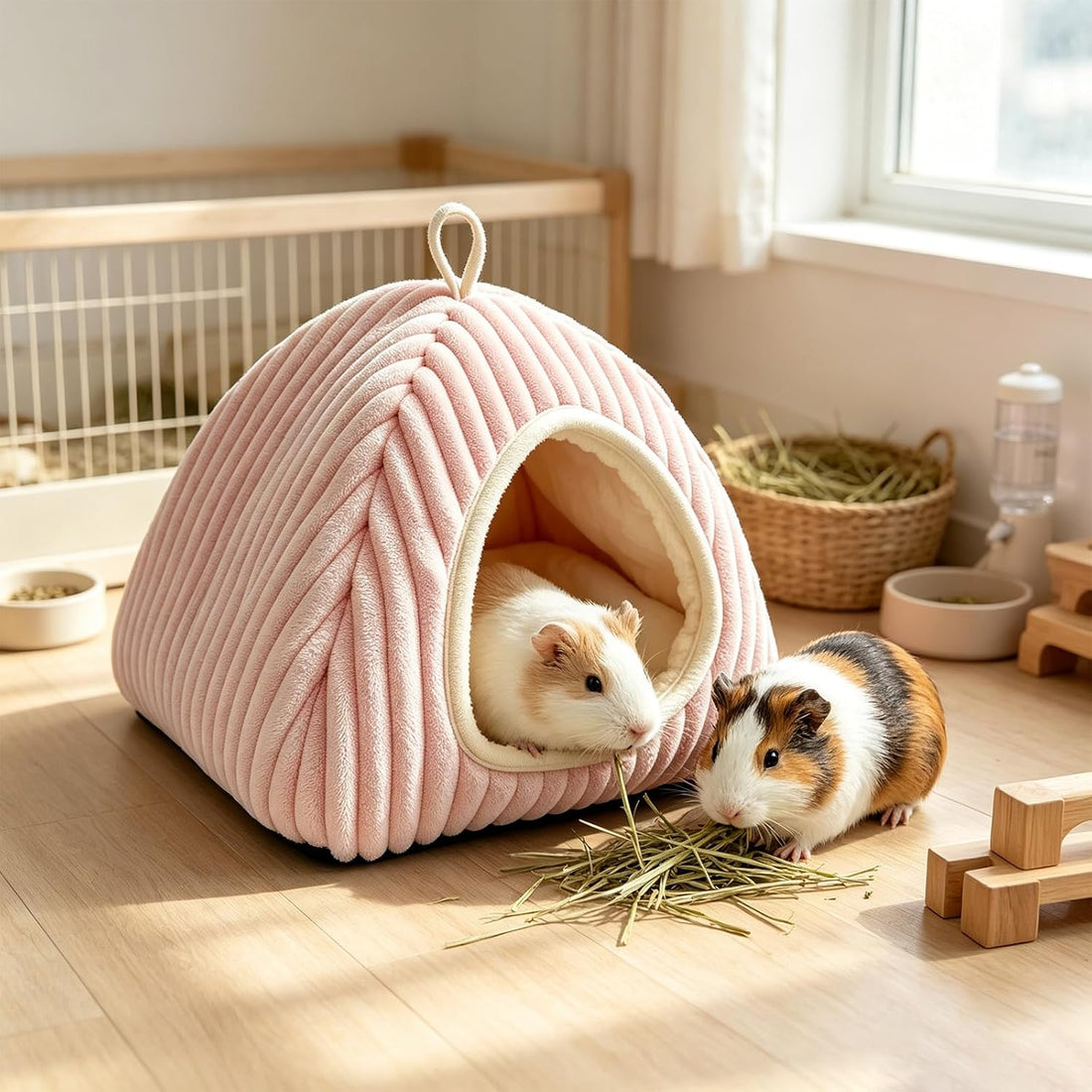 Guinea Pig Hideout Bed, Dwarf Bunny Enclosed Cave