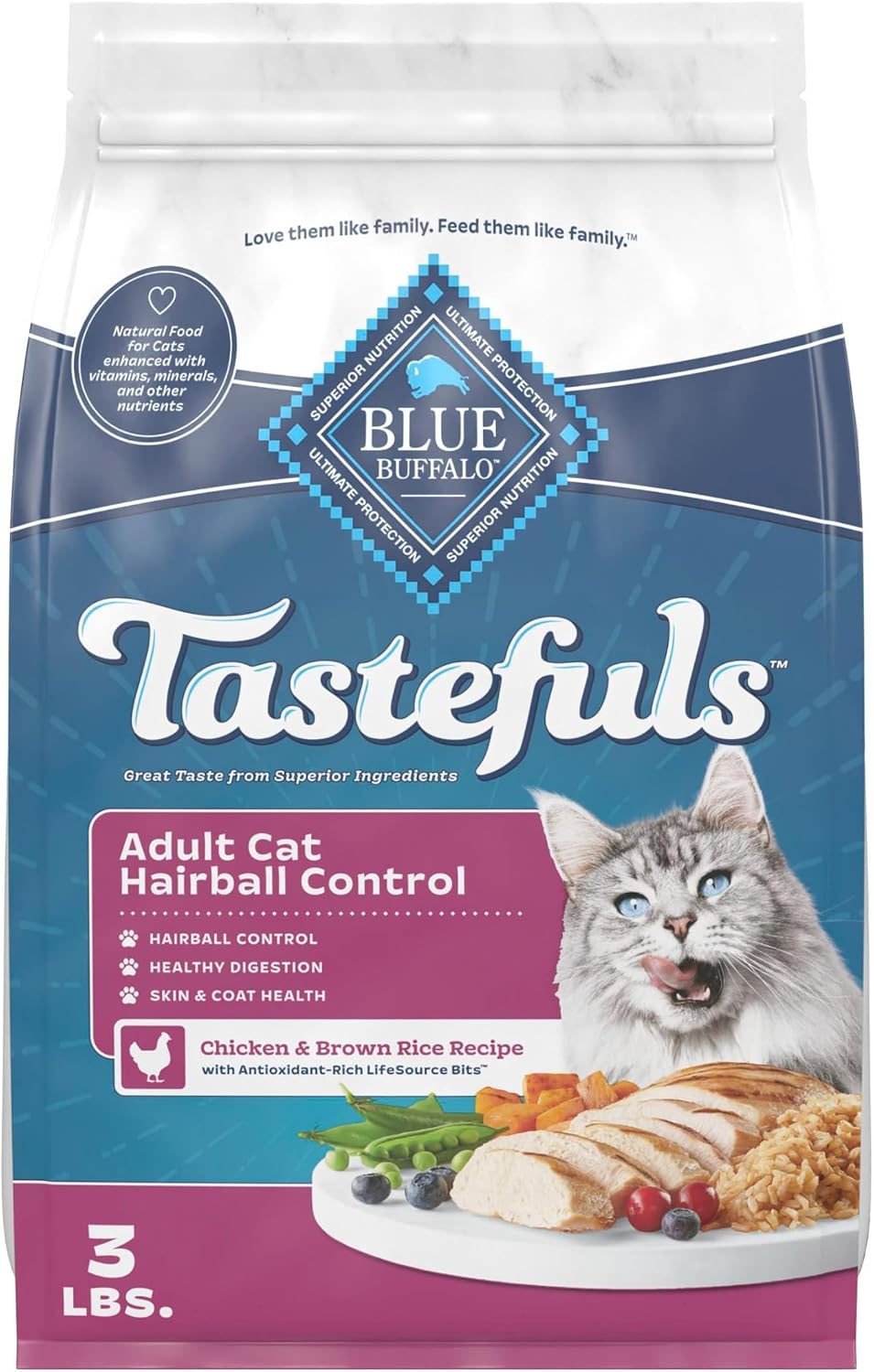 Blue Buffalo Tastefuls Chicken Adult Hairball Control Dry Cat Food