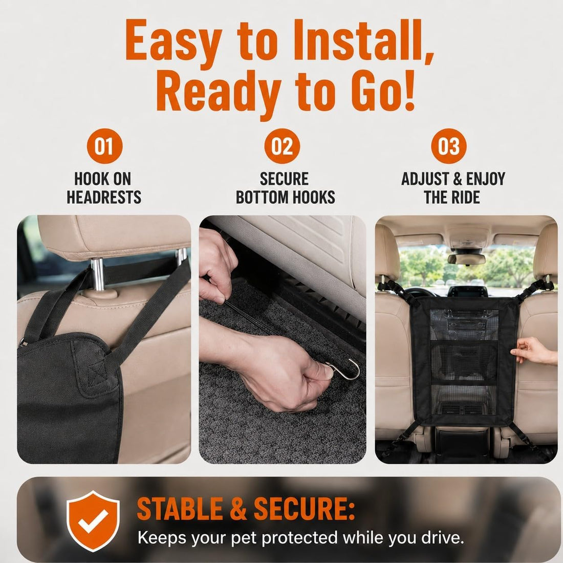SUETT Dog Car Barrier for Back Seat