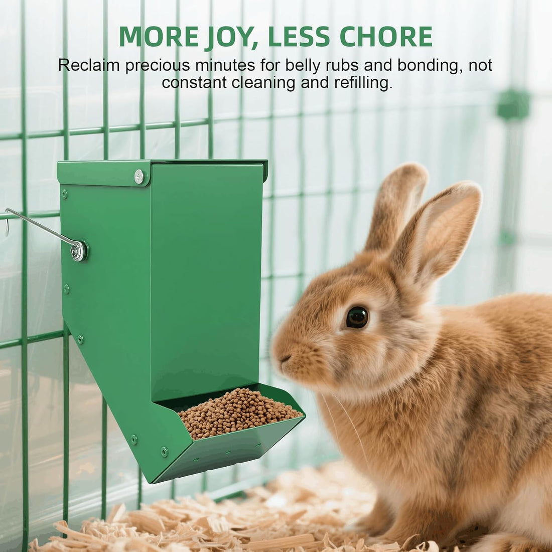 2 Packs Hay Feeder Rabbit, Metal Small Animal Feeder with Lid & Mesh
