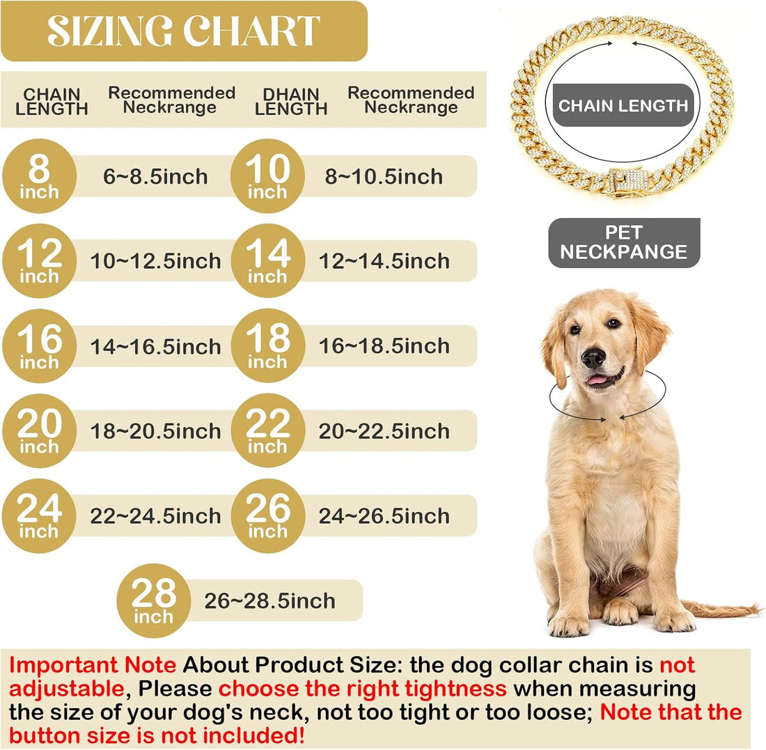 Tallew Dog Chain Cuban Dog Collar Pet Chain Necklace