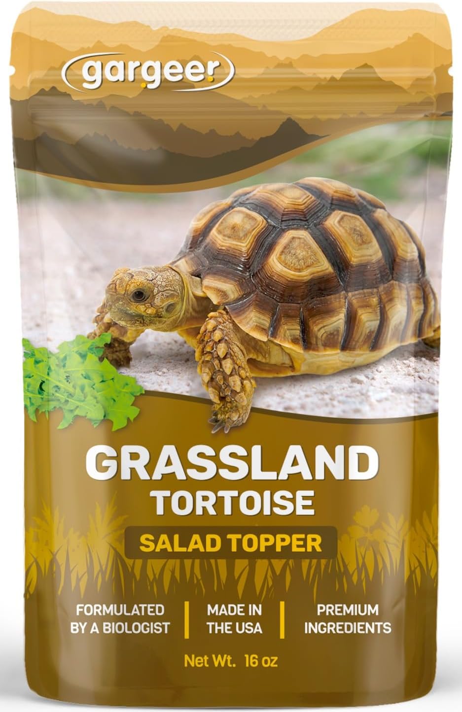 Gargeer 2oz Grassland Tortoise Salad Topper. Enhanced Appetite