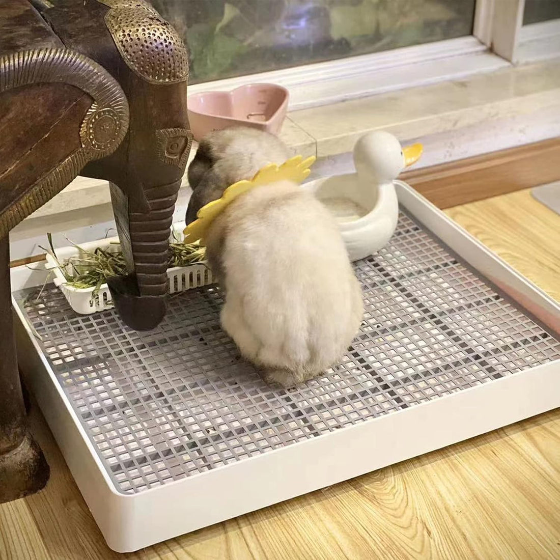 PODOO Rabbit Litter Box – Training Potty Tray for Guinea Pig & Small
