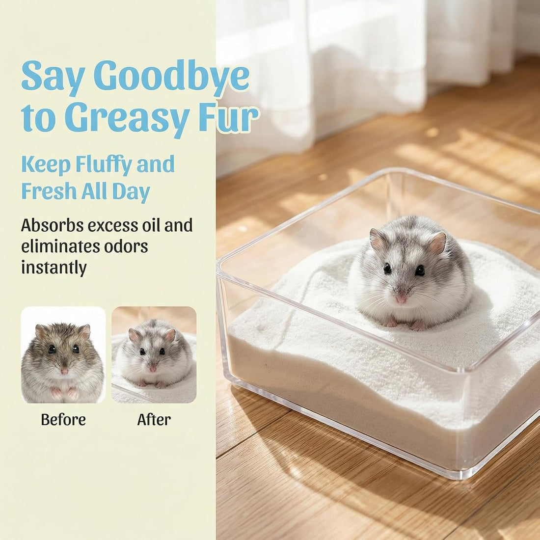 Sukh Hamster Sand Bath - White Fine Silica Sand