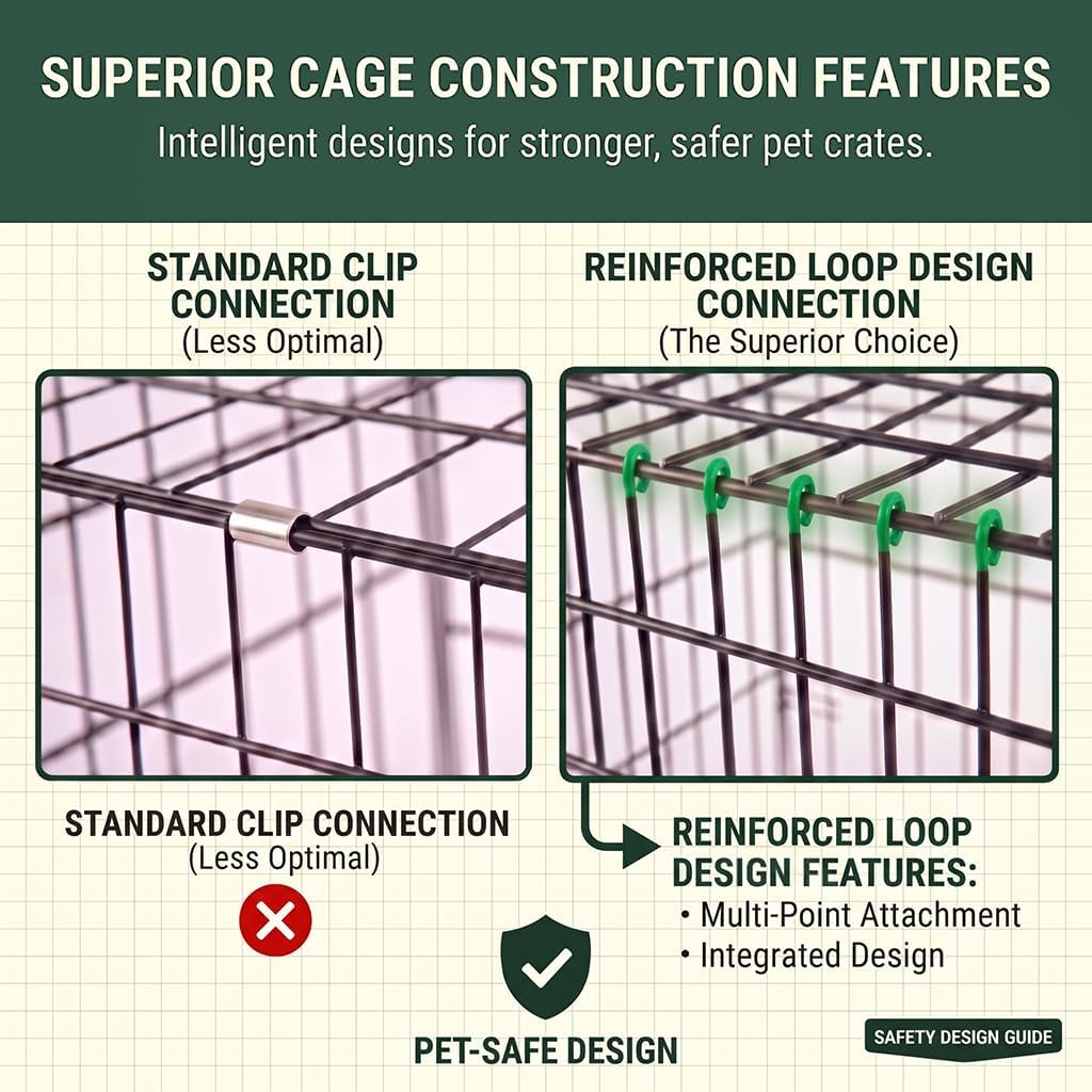 36-Inch Double Door Folding Metal Dog Crate