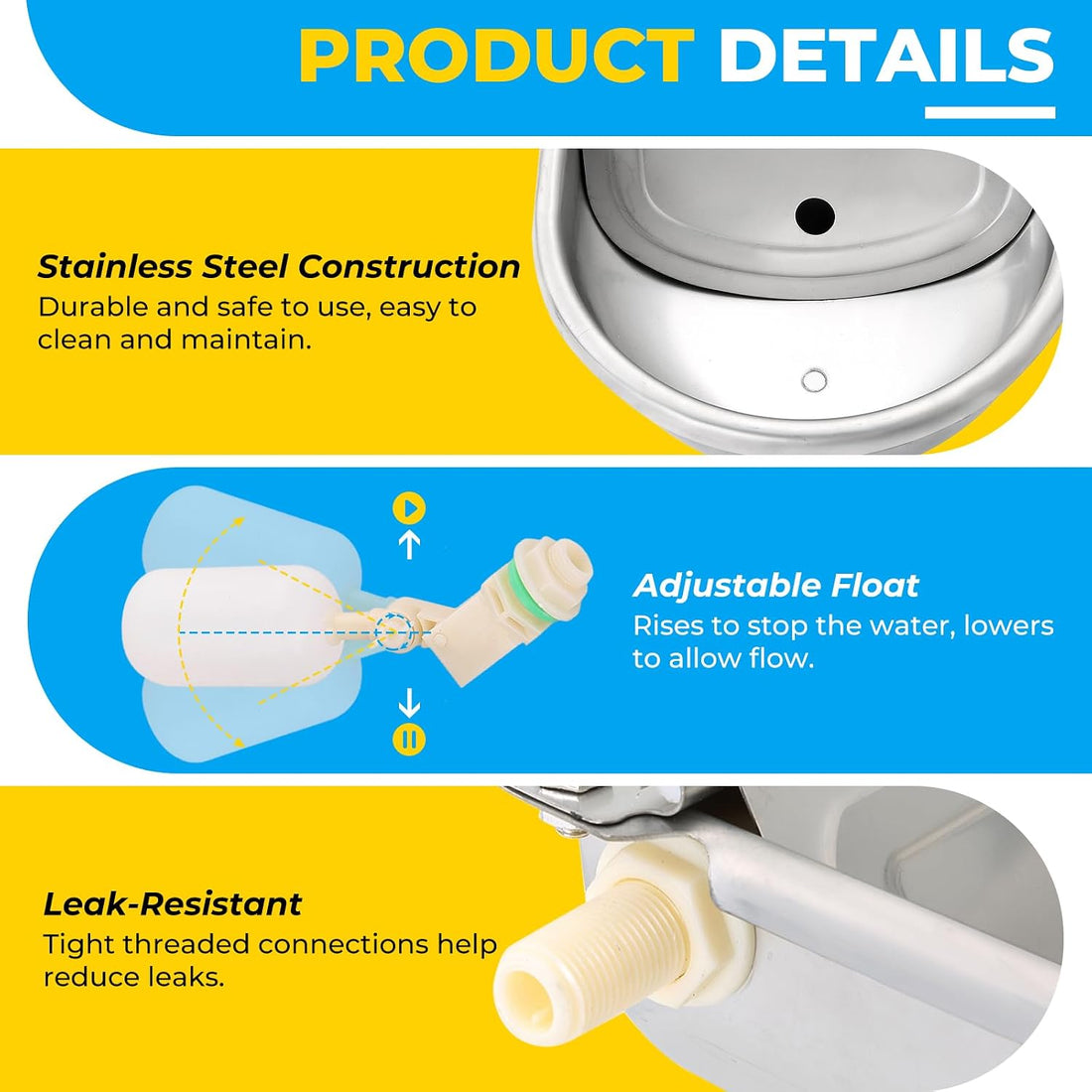 NATGAI Automatic 304 Stainless Steel Waterer Bowl