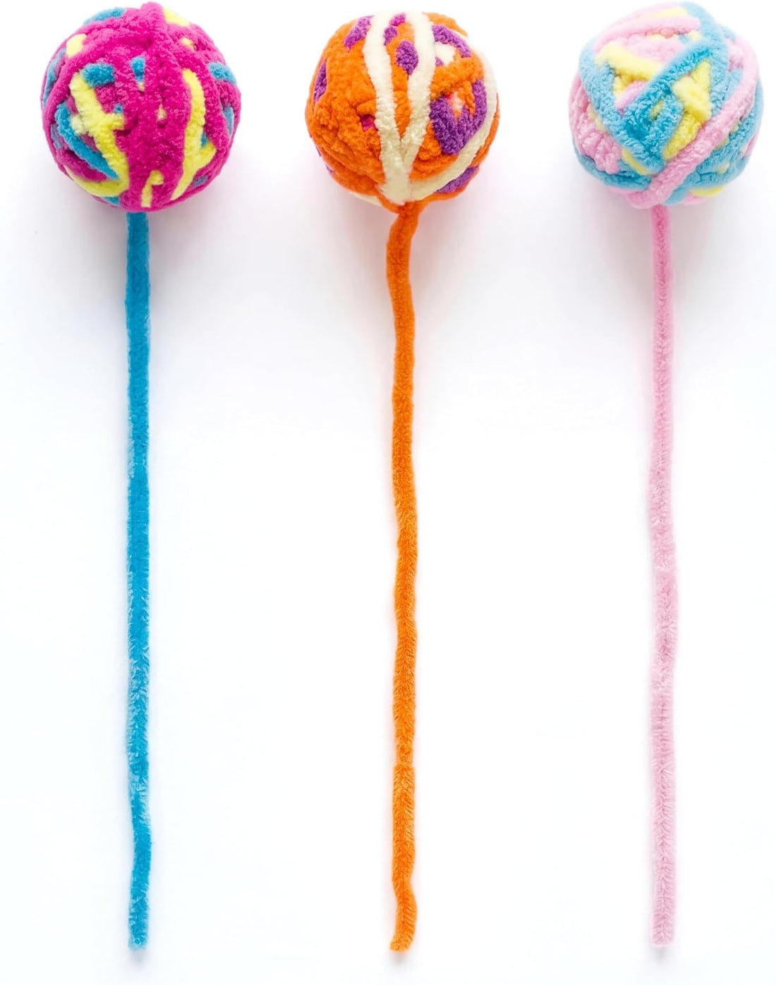 Cat Yarn Balls with Bell Inside, Kitten Toys Pack 5Pcs