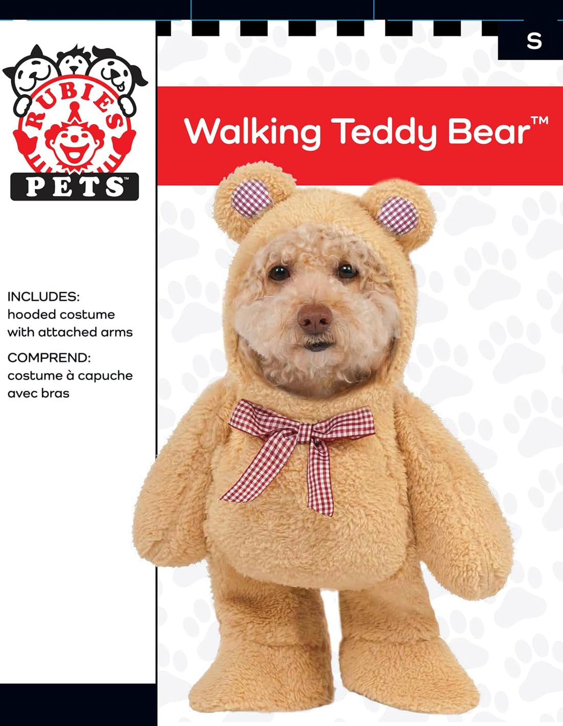 Rubies Walking Teddy Bear Pet Costume for Dogs or Cats, Large
