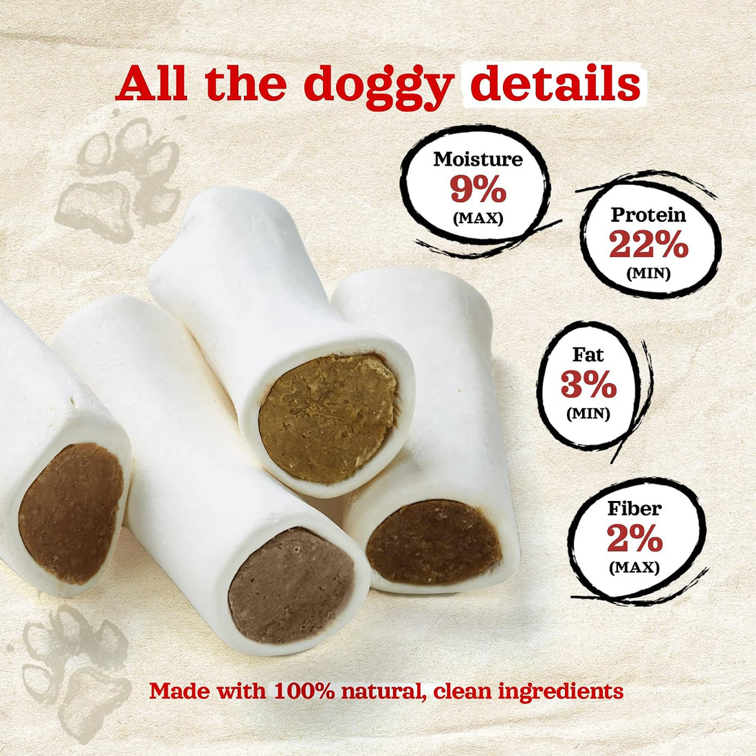 Natural Farm Peanut Butter Flavor Filled Dog Bones