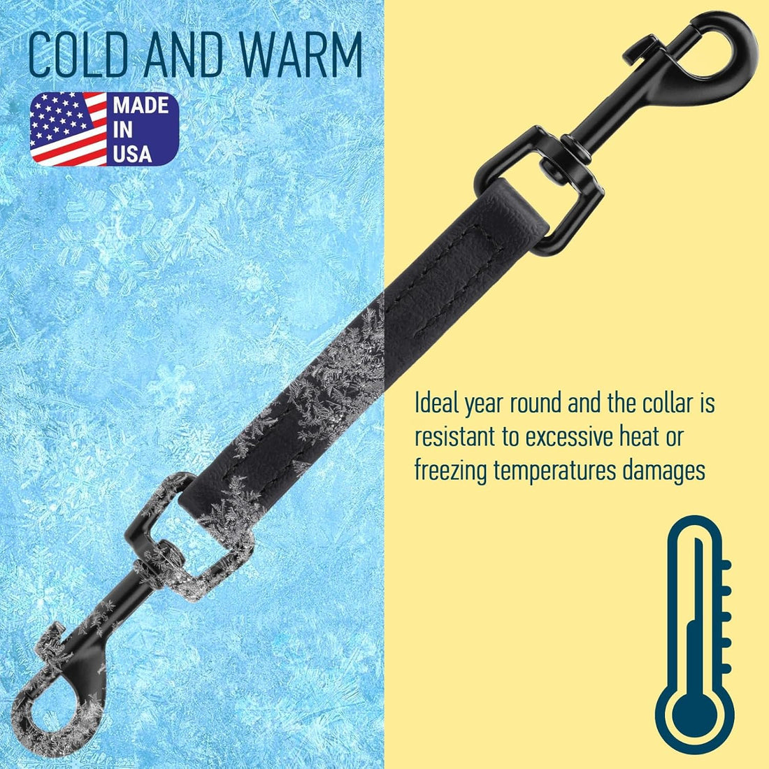 Biothane Collar Safety Backup Clip | Dual Rotating Metal Clasps