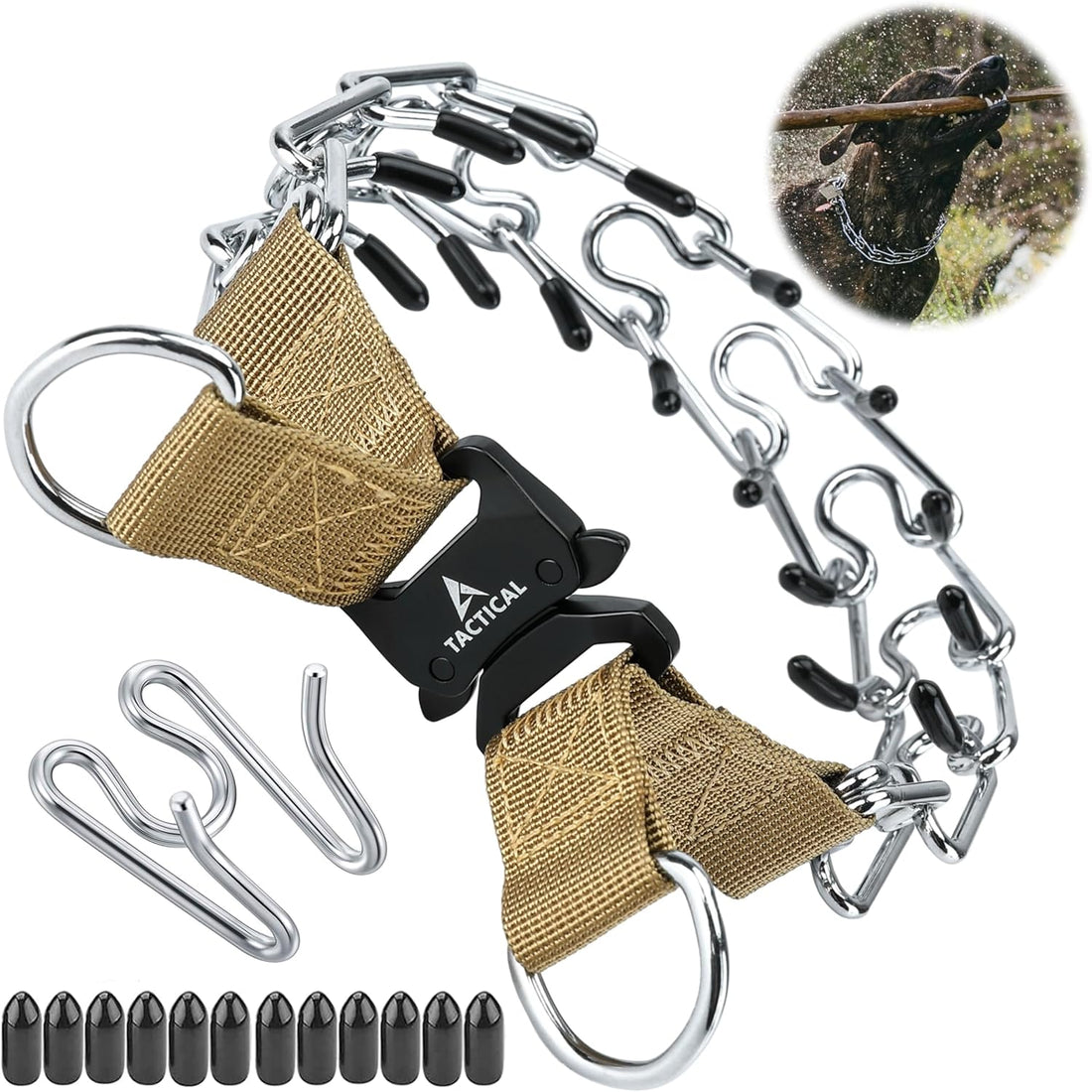 DEYACE Quick Release Dog Training Collar Adjustable Stainless Steel