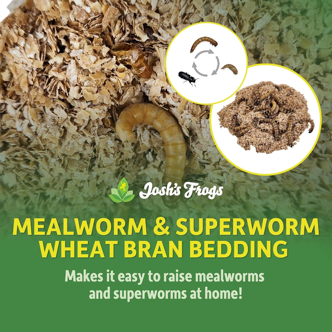 Josh's Frogs Mealworm & Superworm Wheat Bran Bedding, 5 Quarts