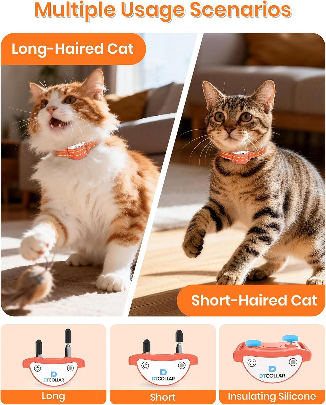 Lightweight Cat Shock Collar with Remote