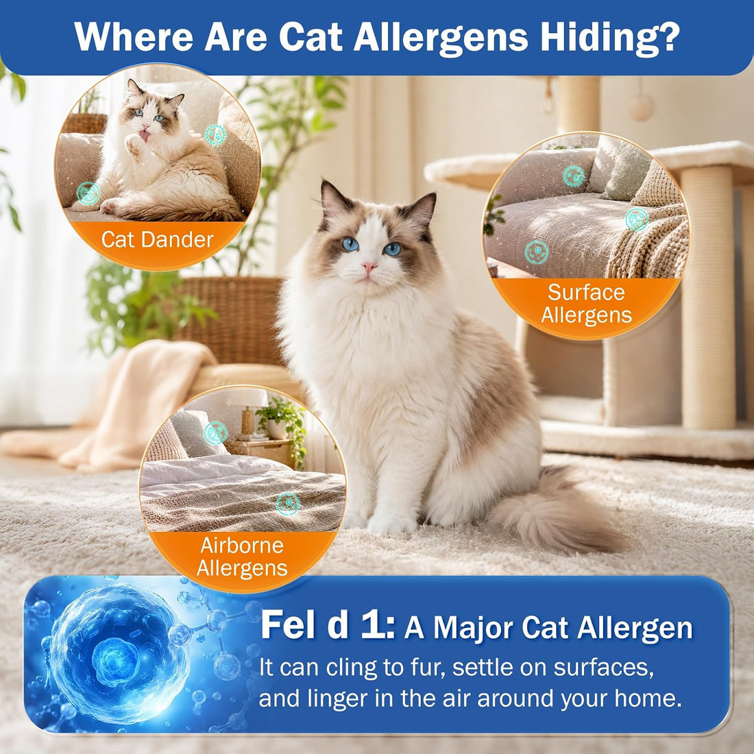 Cat Allergen Neutralizing Spray for Humans