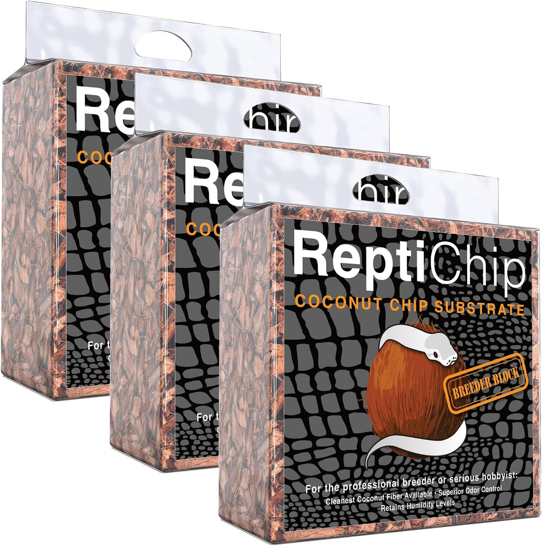 ReptiChip Reptile Substrate Coconut Chip Bedding 72 Quart Compressed